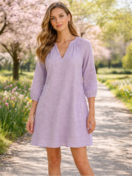 GAP Dresses & Skirts - GAP Lilac Textured Gauze Tunic Dress Size Small - see description